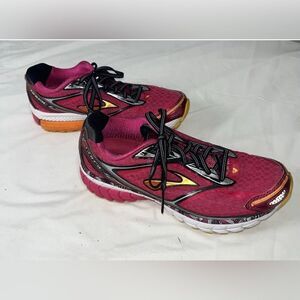 Brooks Women's Shoes Brooks Ghost 7 Running‎ Sneaker - Size 7 Pink Orange Black